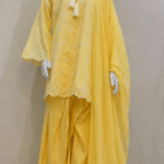 3 piece premium Lawn sheesha Silk chichen kari short shirt and shalwar with shiffon dupatta
