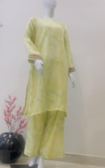 Long shirt with digital print trouser 2 Piece