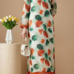 Long Sheesha Silk Lawn shirt & solid capri