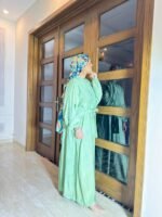 sheesha lawn silk shirt and skirt 2 piece - Image 9