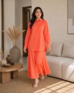 Lawn shirt and skirt 2 piece - Image 6