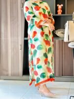 Long Sheesha Silk Lawn shirt & solid capri - Image 3