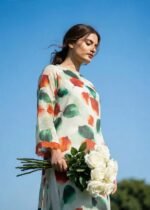 Long Sheesha Silk Lawn shirt & solid capri - Image 7
